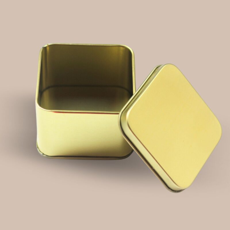 Small square 100g Food Grade Tin Containers - Image 2