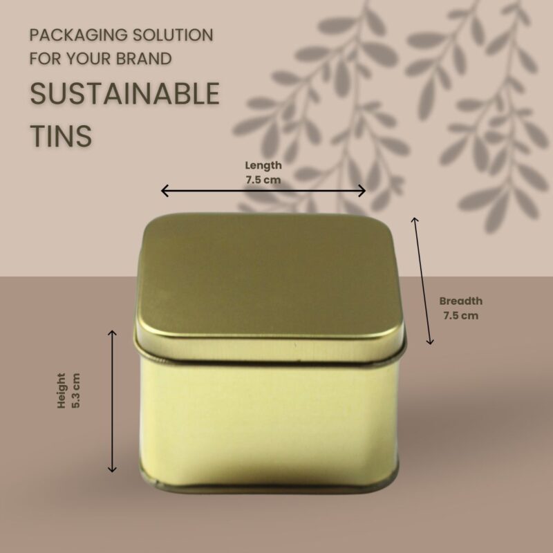 Small square 100g Food Grade Tin Containers - Image 4