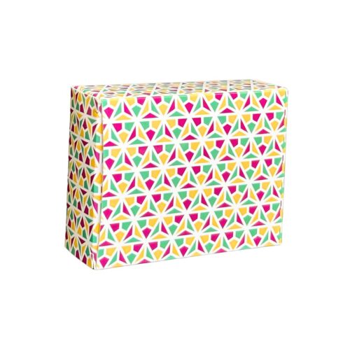 Alternative view of Foldable Geometric Starburst Triangle Pattern Printed 300 GSM Card Paper Soap Boxes